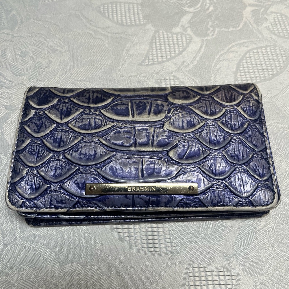 Brahmin Indigo Embossed Wallet